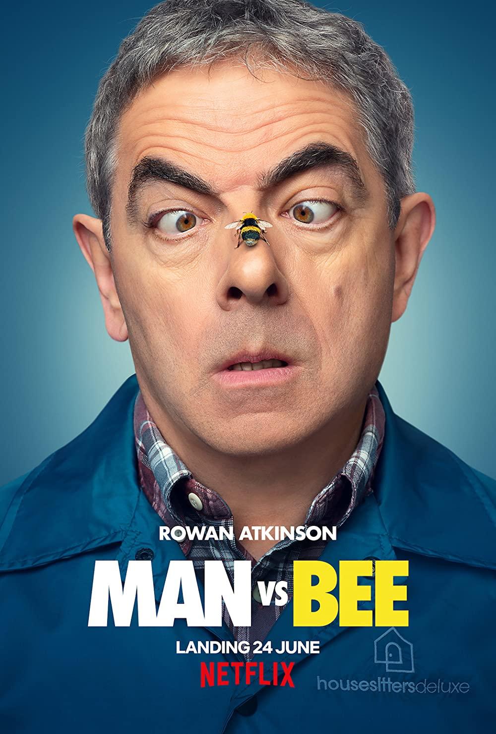 مرد در مقابل زنبور